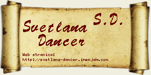 Svetlana Dancer vizit kartica